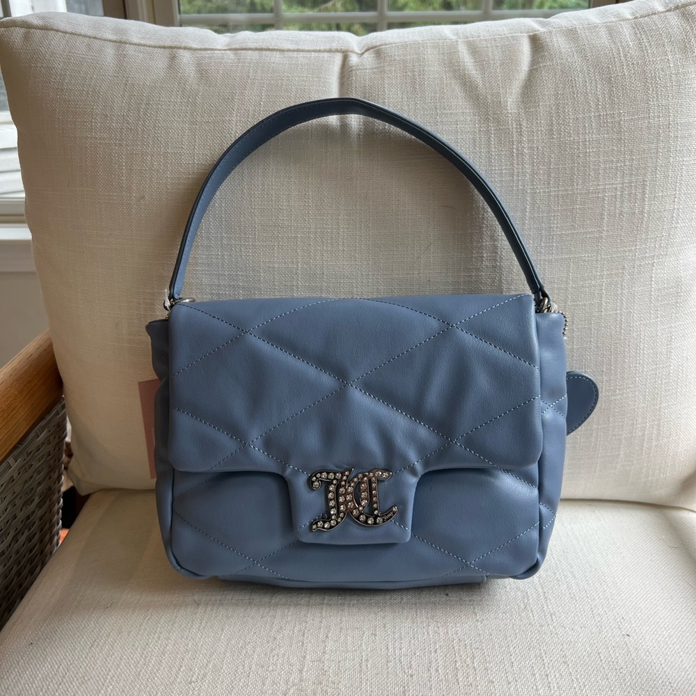 Juicy Couture Brighter Than A Diamond Blue Quilted Shoulder Bag